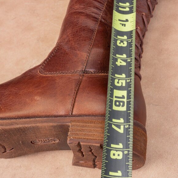 Sofft Women Sharnell II Brown Leather Back Lace-up Rust Riding Knee Boots 9.5 - Picture 8 of 10